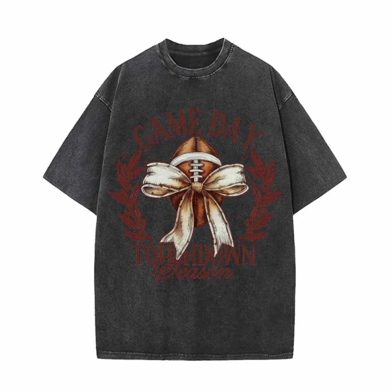 Game Day Touchdown Season Vintage Washed T-shirt sold by GTHIC