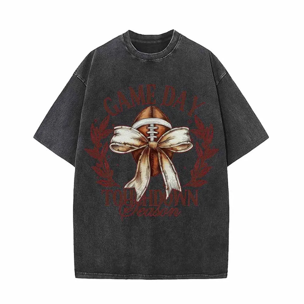 Game Day Touchdown Season Vintage Washed T-shirt sold by GTHIC