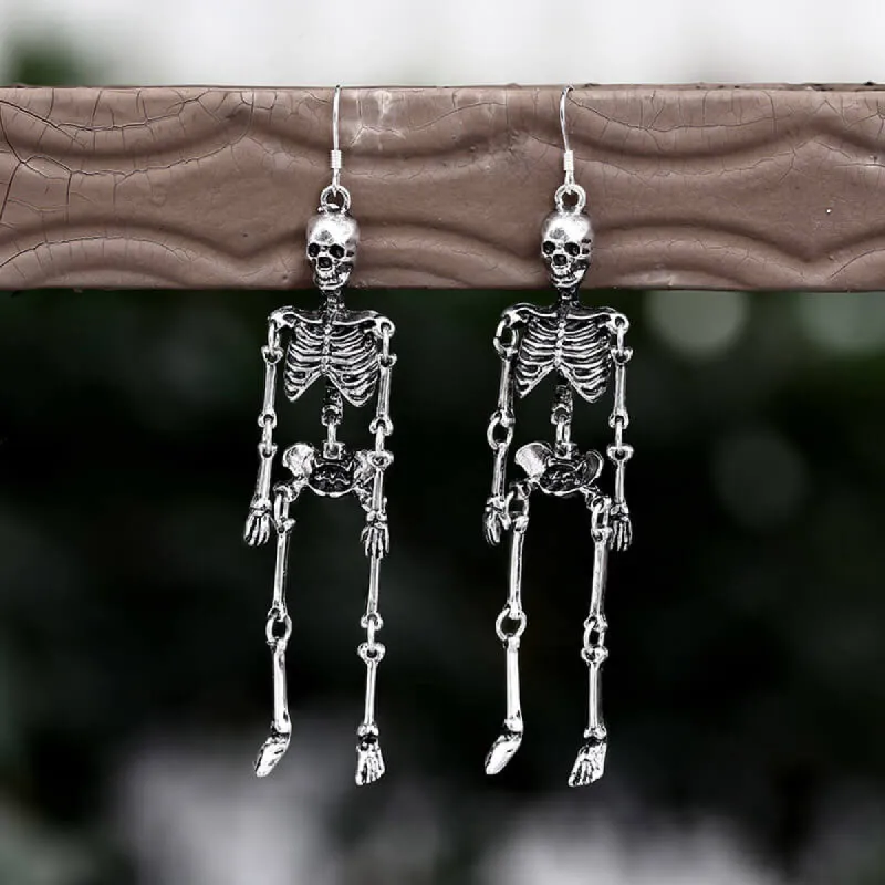 Scary Skeleton Alloy Earrings sold by GTHIC
