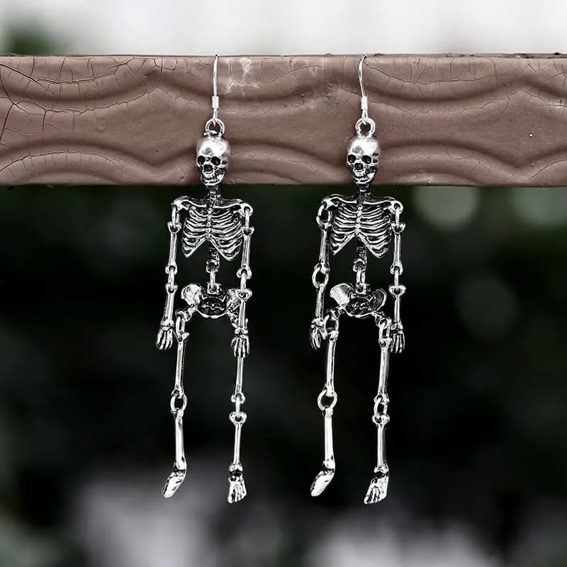 Scary Skeleton Alloy Earrings sold by GTHIC