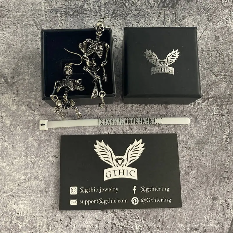 Scary Skeleton Alloy Earrings sold by GTHIC product image thumbnail 5