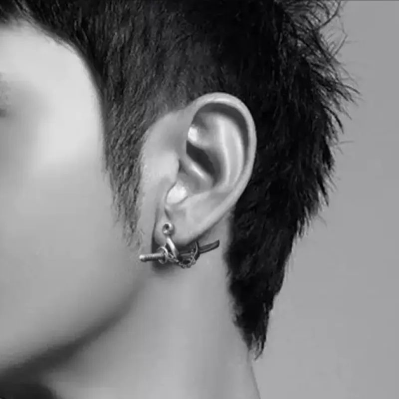 Samurai Sword Stainless Steel Stud Earrings sold by GTHIC product image thumbnail 2