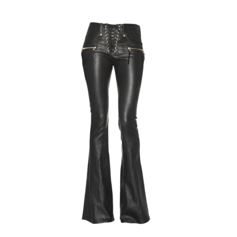 Women's Slim Lace-Up Flared Pants sold by GTHIC