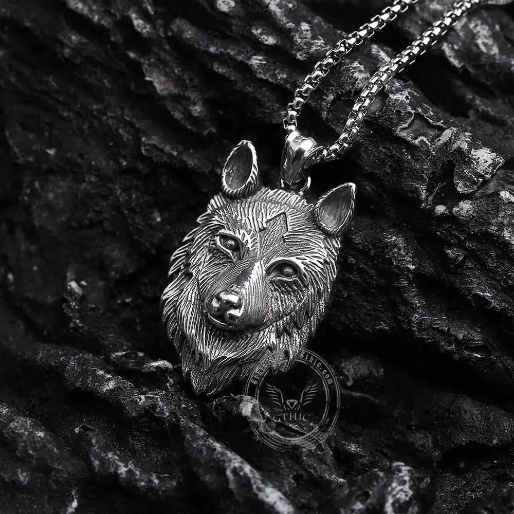 Nordic Wolf Stainless Steel Viking Pendant sold by GTHIC product image thumbnail 5