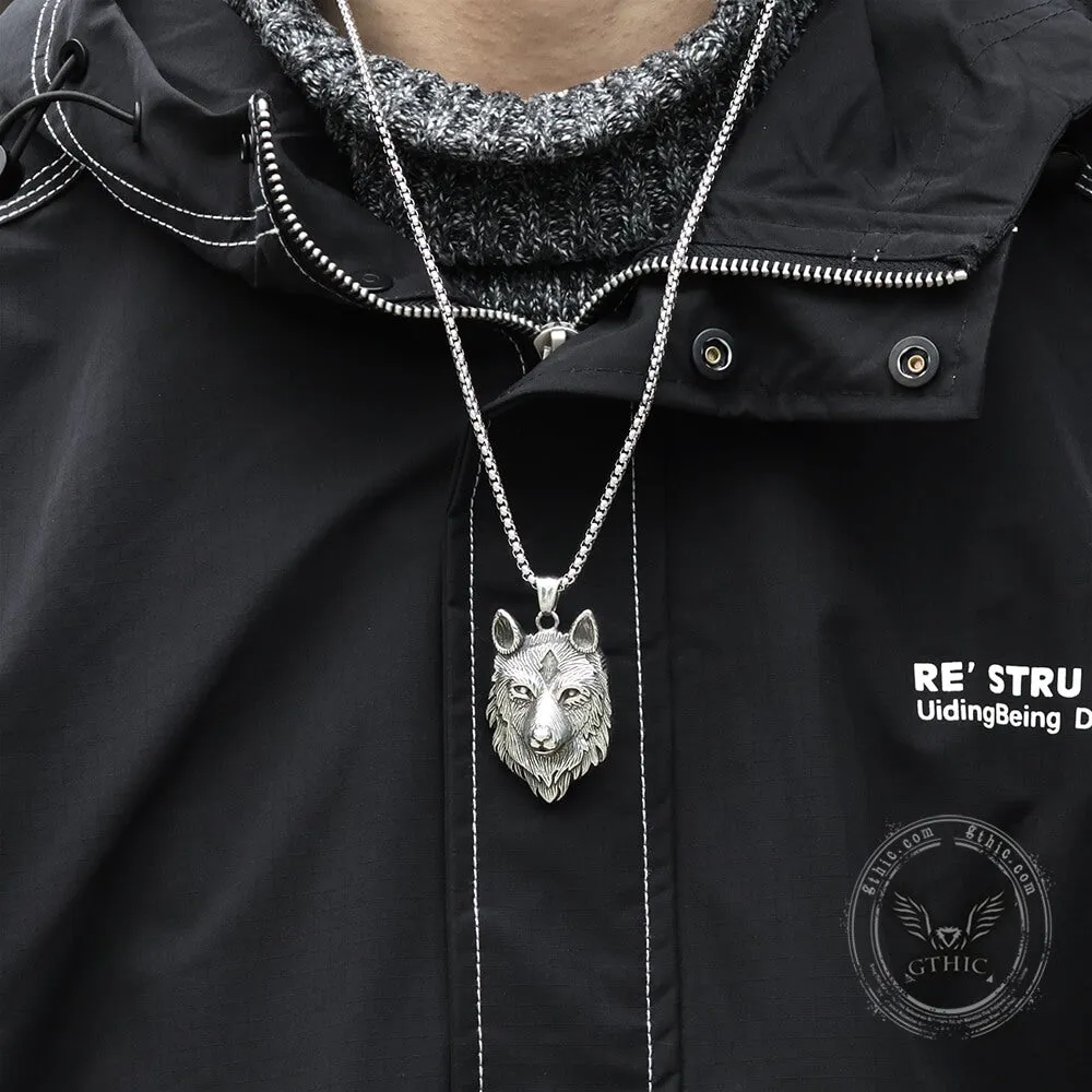 Nordic Wolf Stainless Steel Viking Pendant sold by GTHIC product image thumbnail 2