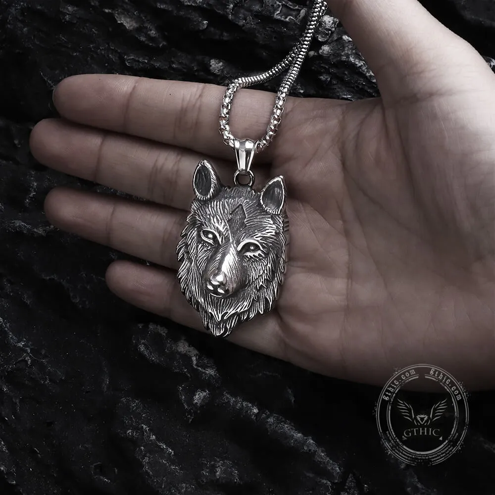 Nordic Wolf Stainless Steel Viking Pendant sold by GTHIC product image thumbnail 3
