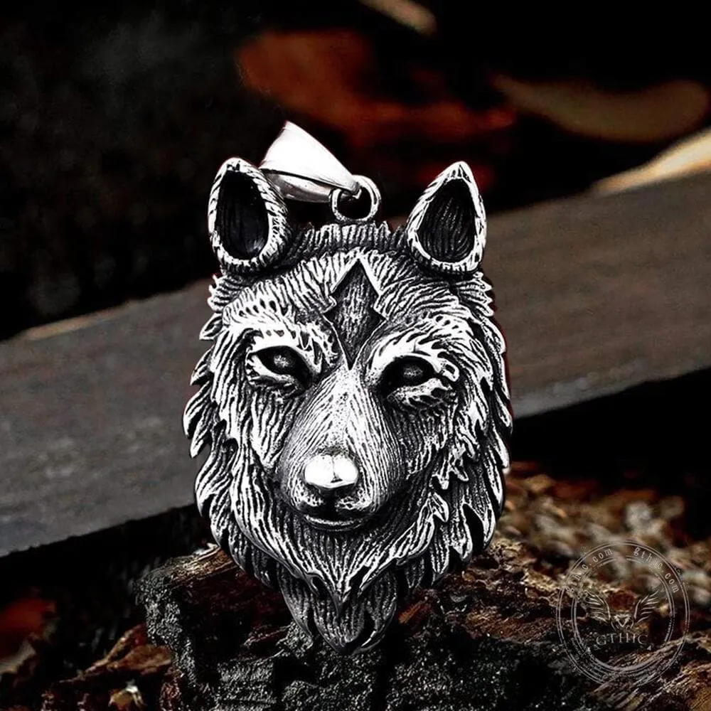 Nordic Wolf Stainless Steel Viking Pendant sold by GTHIC product image thumbnail 4