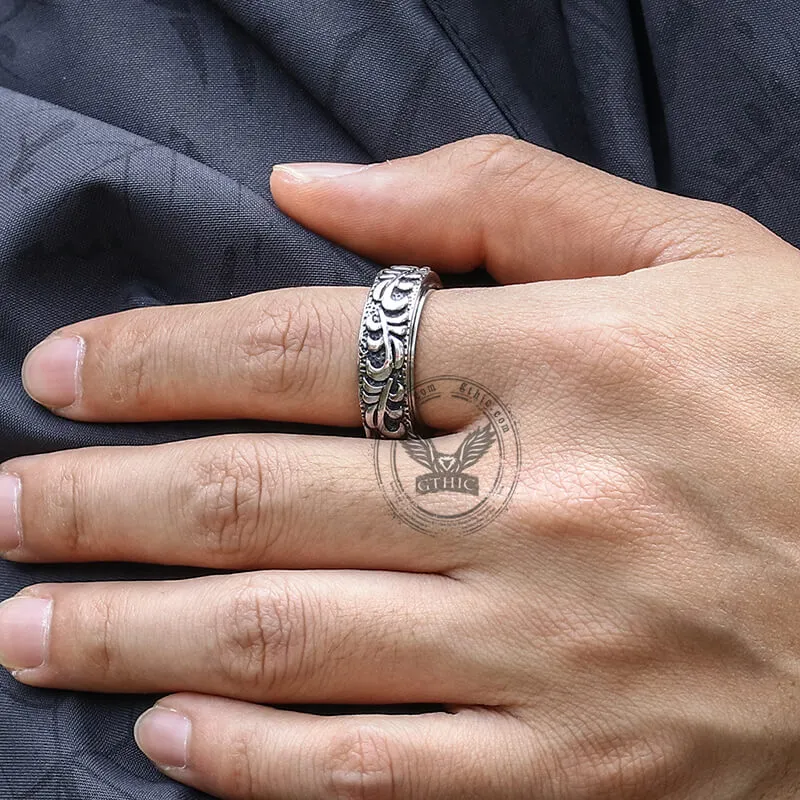 Vine Pattern Stainless Steel Spinner Ring sold by GTHIC product image thumbnail 2