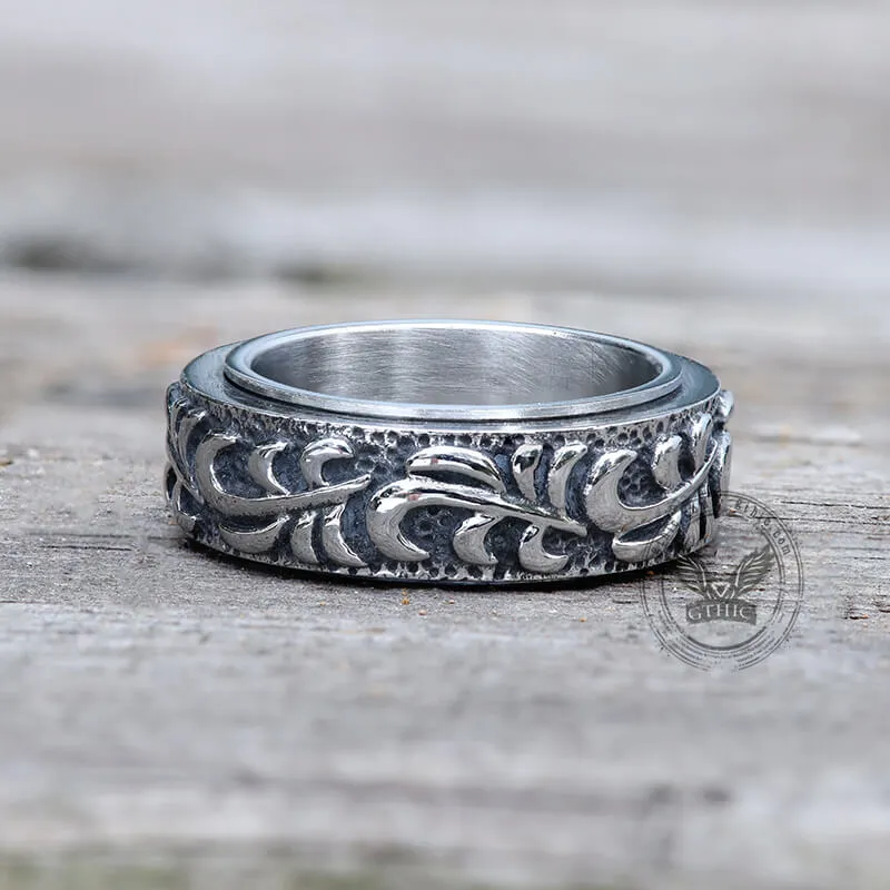 Vine Pattern Stainless Steel Spinner Ring sold by GTHIC product image thumbnail 3