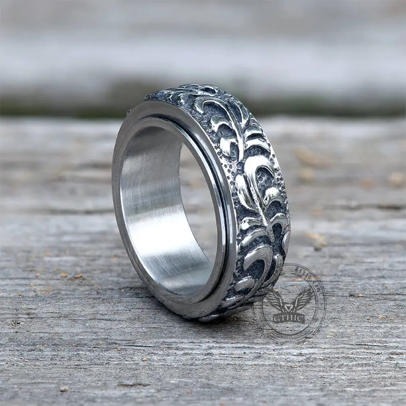 Vine Pattern Stainless Steel Spinner Ring sold by GTHIC product image thumbnail 4