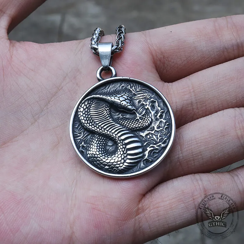Cobra Stainless Steel Snake Pendant sold by GTHIC product image thumbnail 3