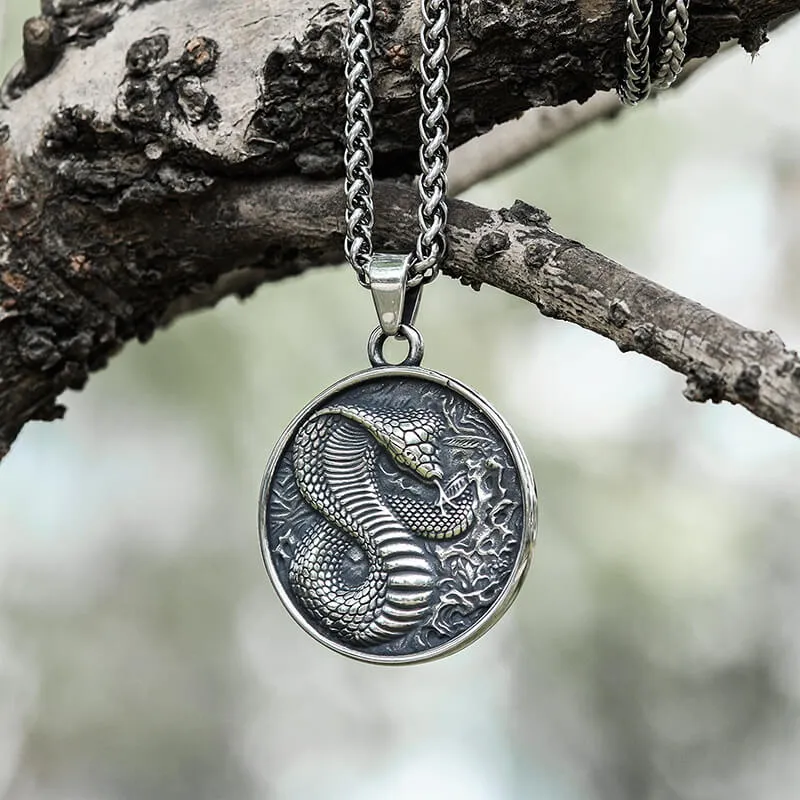 Cobra Stainless Steel Snake Pendant sold by GTHIC