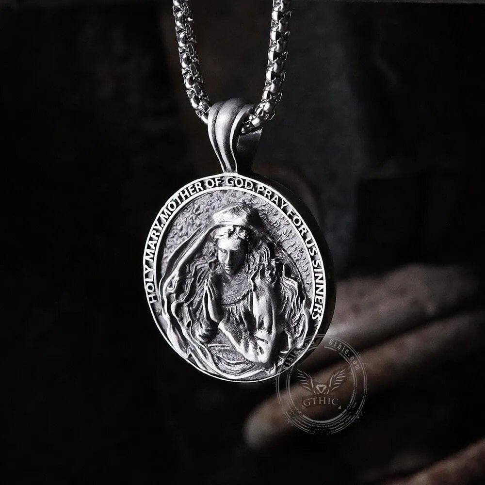 The Virgin in Prayer Pure Tin Necklace sold by GTHIC product image thumbnail 5