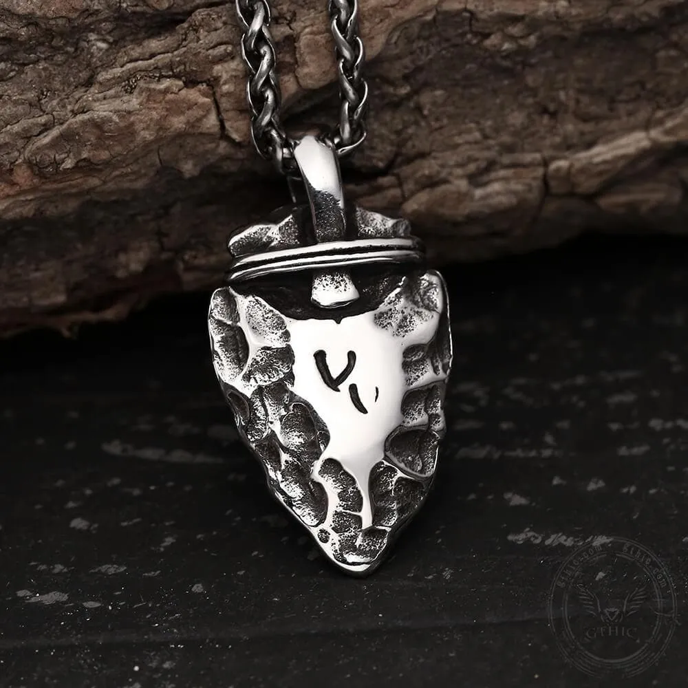 Rune Stone Arrow Stainless Steel Viking Pendant sold by GTHIC product image thumbnail 5