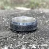 Norse Runes Celtic Knot Sterling Silver Viking Ring sold by GTHIC
