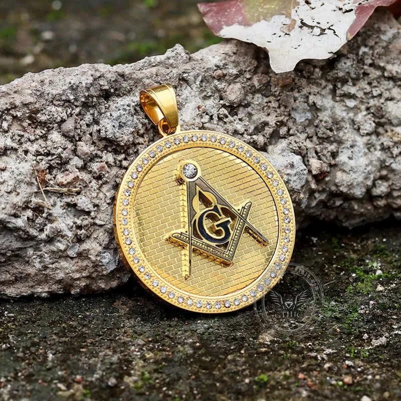 AG Stainless Steel Zircon Mason Pendant sold by GTHIC