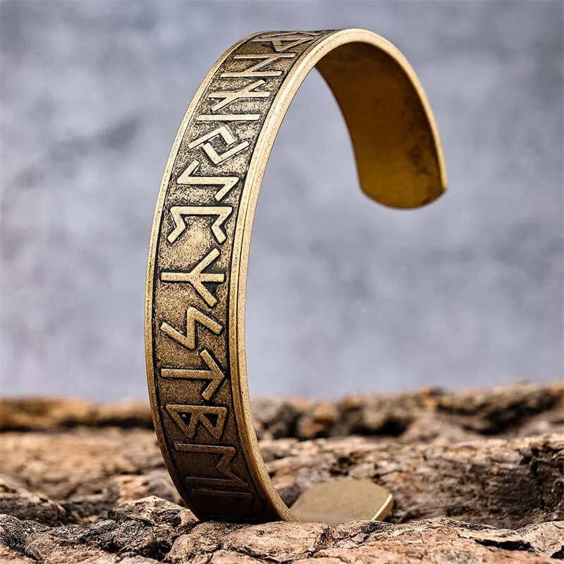 Nordic Rune Stainless Steel Viking Cuff Bracelet sold by GTHIC product image thumbnail 2