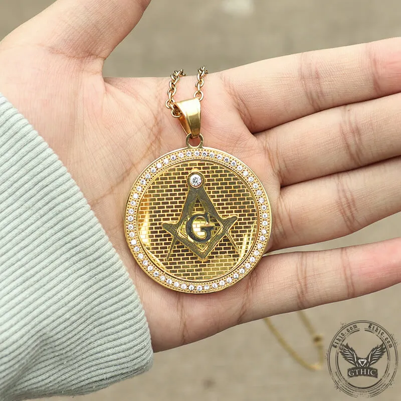 AG Stainless Steel Zircon Mason Pendant sold by GTHIC product image thumbnail 3
