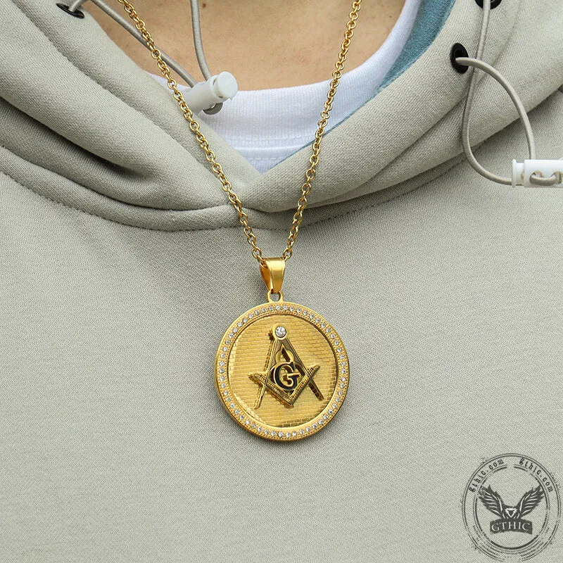 AG Stainless Steel Zircon Mason Pendant sold by GTHIC product image thumbnail 2