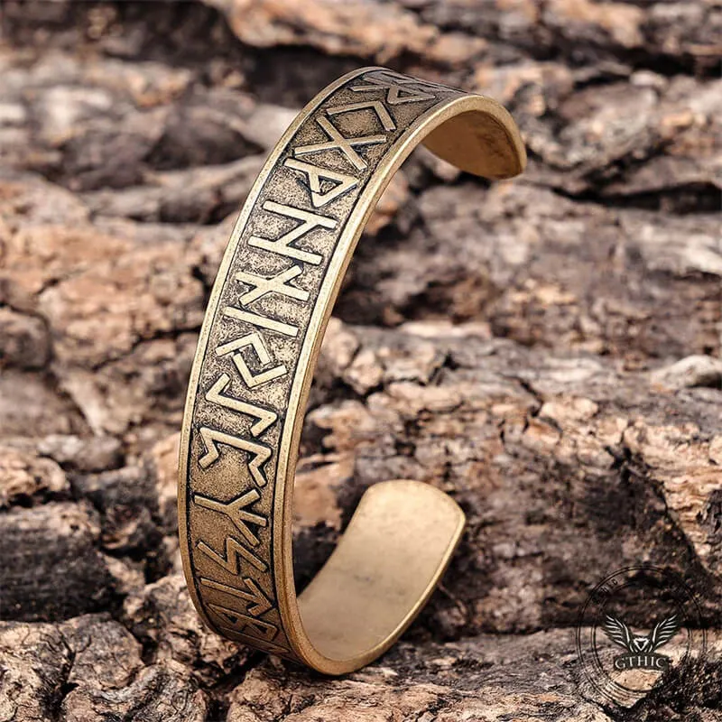 Nordic Rune Stainless Steel Viking Cuff Bracelet sold by GTHIC