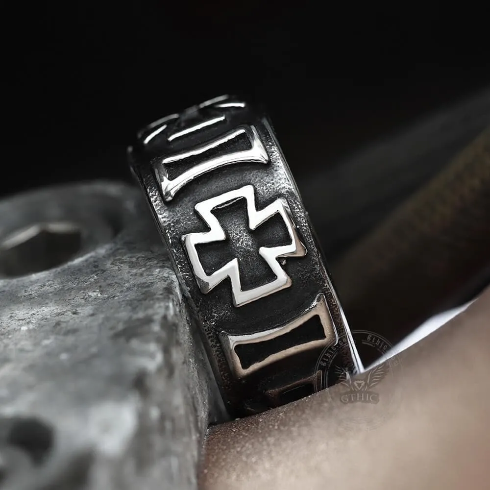 Iron Cross Stainless Steel Ring sold by GTHIC product image thumbnail 5