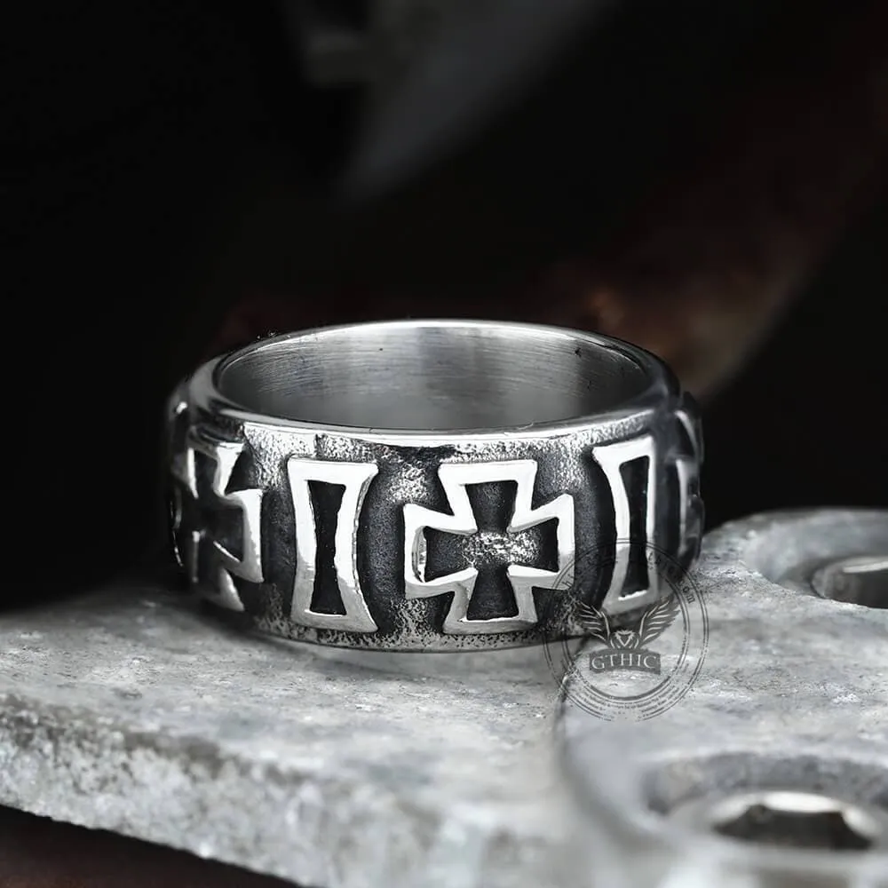 Iron Cross Stainless Steel Ring sold by GTHIC product image thumbnail 2
