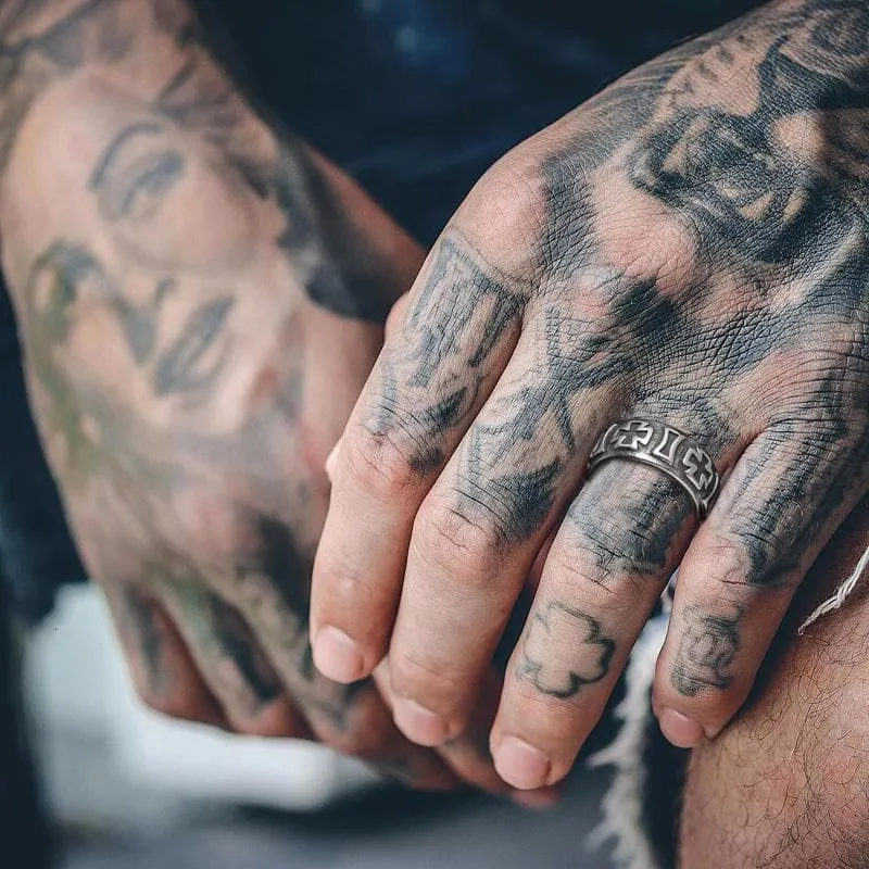 Iron Cross Stainless Steel Ring sold by GTHIC product image thumbnail 4