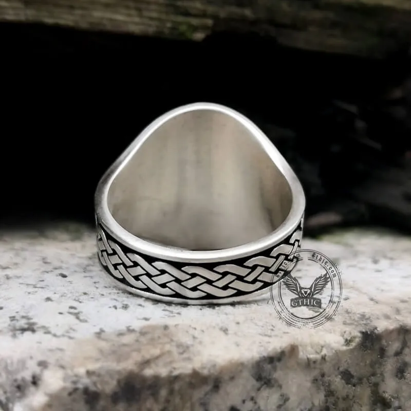 Viking Ravens Valknut Symbols Sterling Silver Ring sold by GTHIC product image thumbnail 5