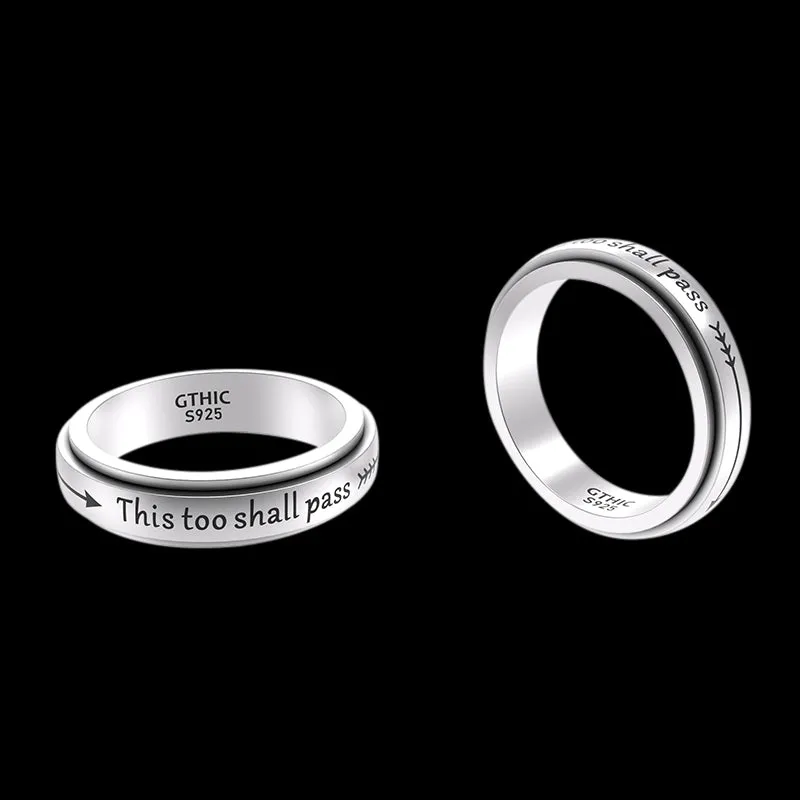 This Too Shall Pass Sterling Silver Spinner Ring sold by GTHIC product image thumbnail 4