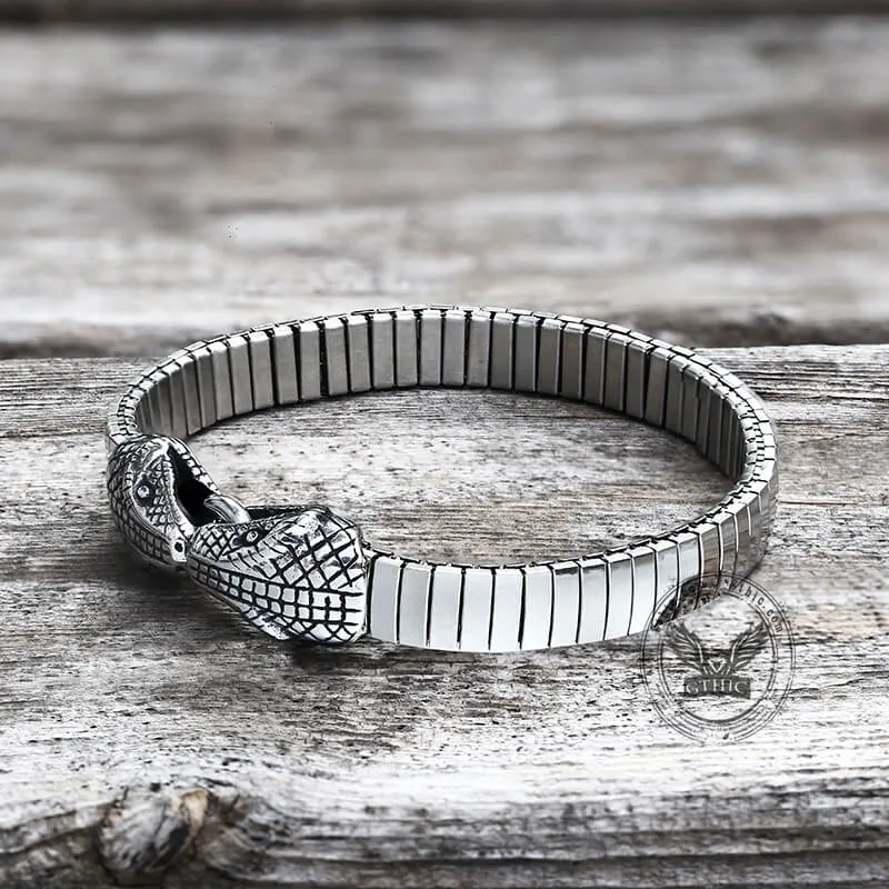 Double Snake Heads Stainless Steel Bracelet sold by GTHIC product image thumbnail 5