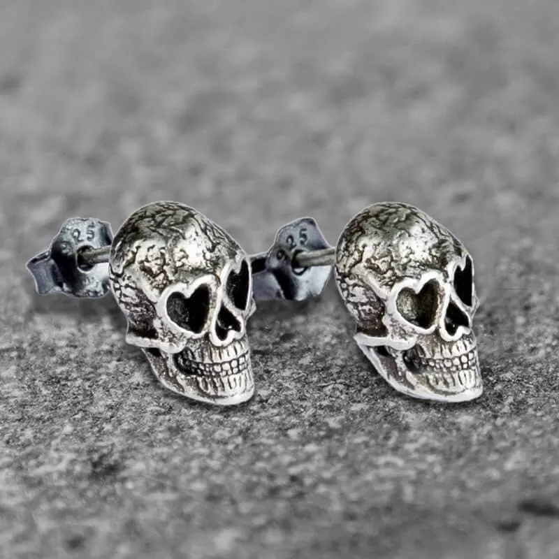 Skull Sterling Silver Stud Earrings sold by GTHIC