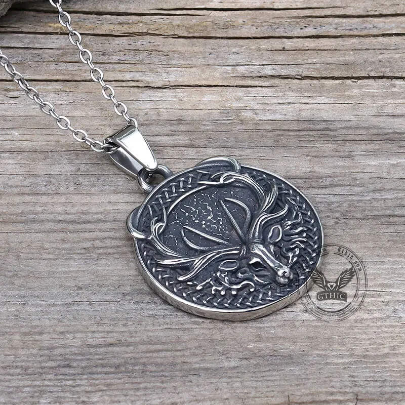 Vintage Elk Stainless Steel Pendant sold by GTHIC product image thumbnail 5