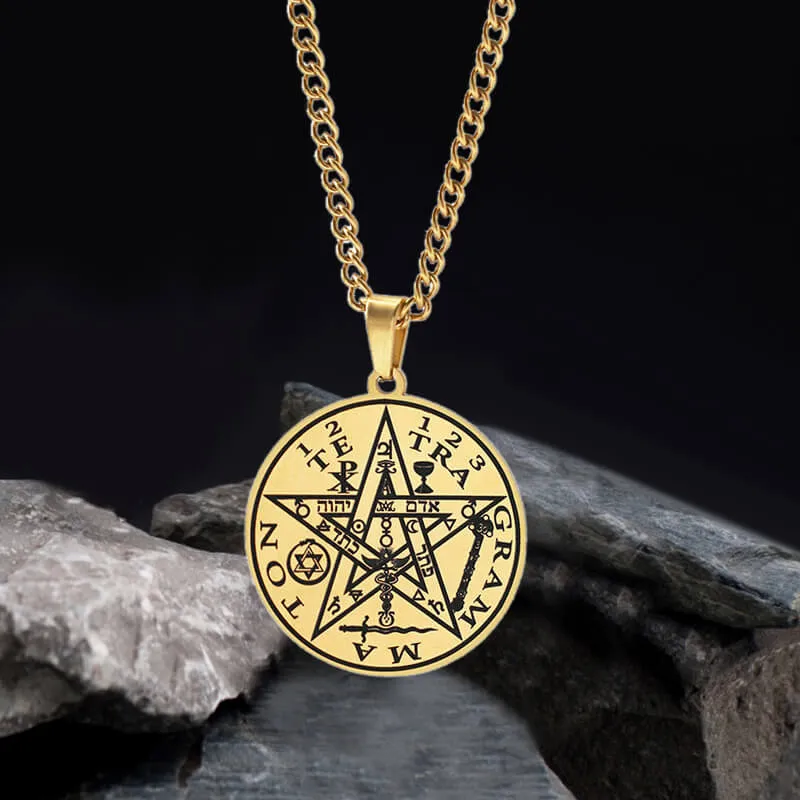 Pentagram Seal Of Solomon Stainless Steel Necklace sold by GTHIC product image thumbnail 4
