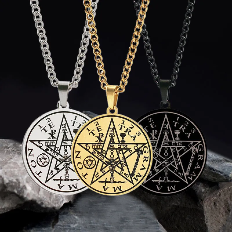 Pentagram Seal Of Solomon Stainless Steel Necklace sold by GTHIC