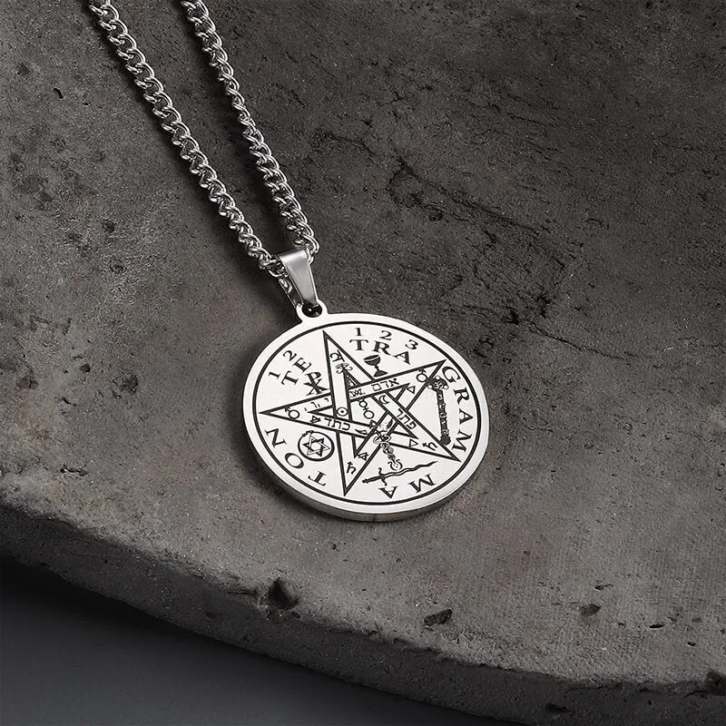 Pentagram Seal Of Solomon Stainless Steel Necklace sold by GTHIC product image thumbnail 3
