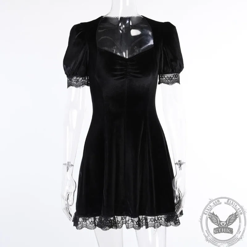 Gothic A Line Polyester Mini Dress sold by GTHIC product image thumbnail 3