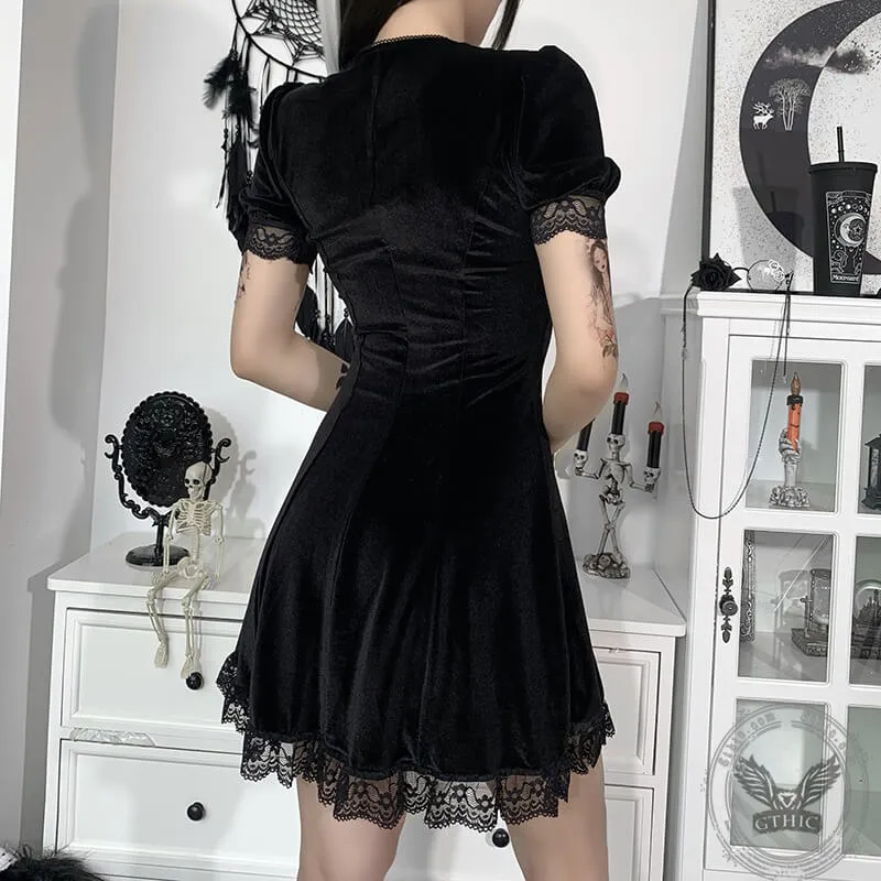 Gothic A Line Polyester Mini Dress sold by GTHIC product image thumbnail 2