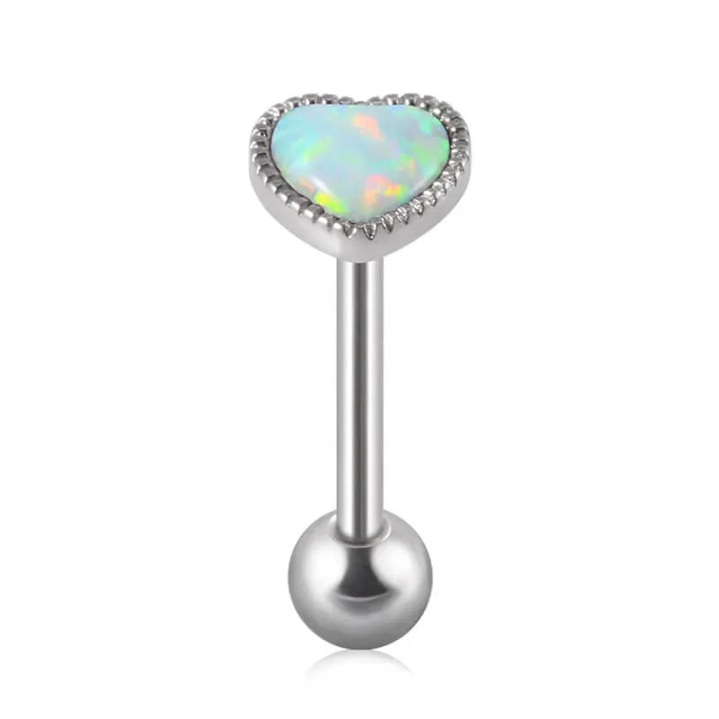 Heart-shaped Opal Stainless Steel Tongue Ring sold by GTHIC product image thumbnail 5