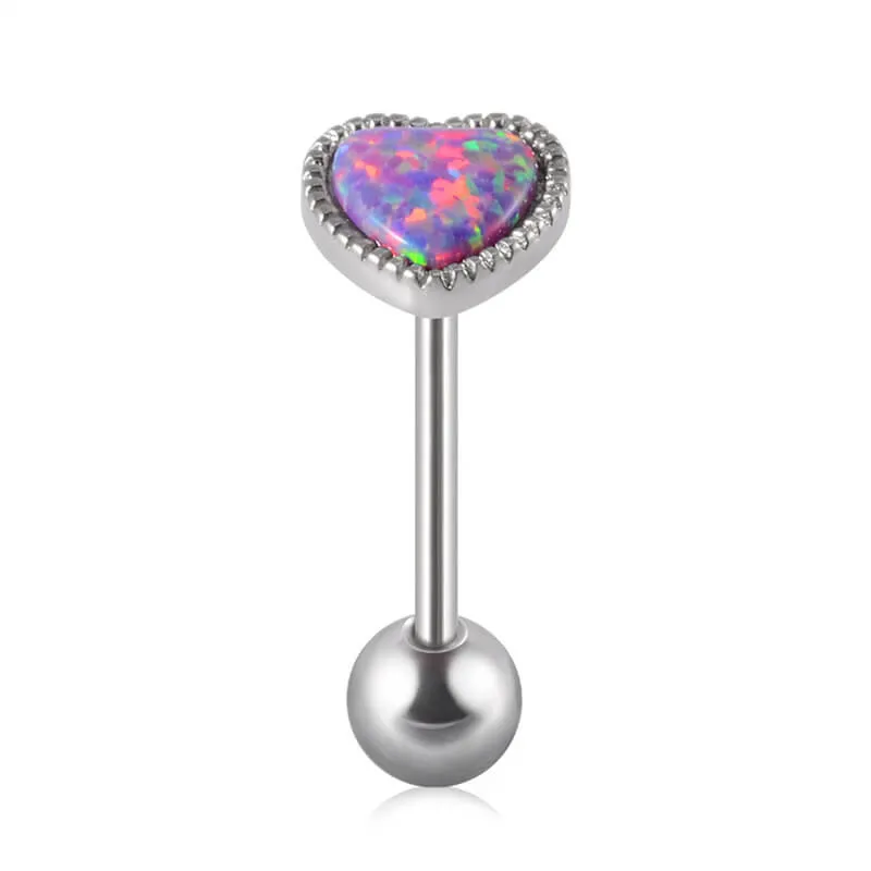 Heart-shaped Opal Stainless Steel Tongue Ring sold by GTHIC product image thumbnail 3
