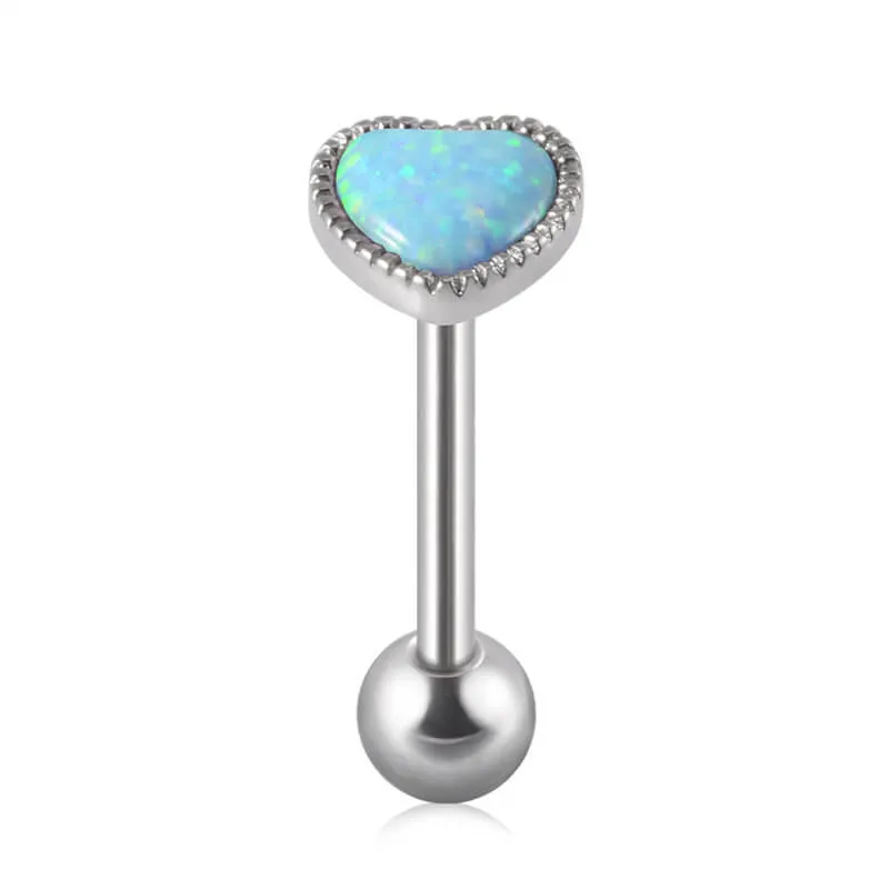 Heart-shaped Opal Stainless Steel Tongue Ring sold by GTHIC product image thumbnail 4