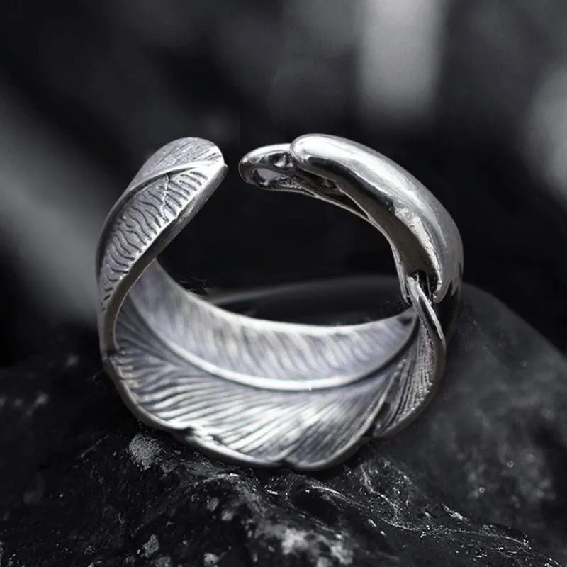 Indian Eagle Feather Sterling Silver Animal Ring sold by GTHIC product image thumbnail 5