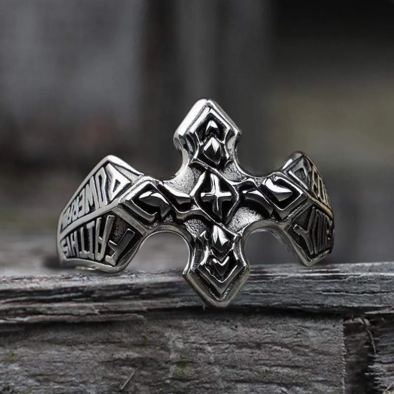 Christian Cross Sterling Silver Ring sold by GTHIC