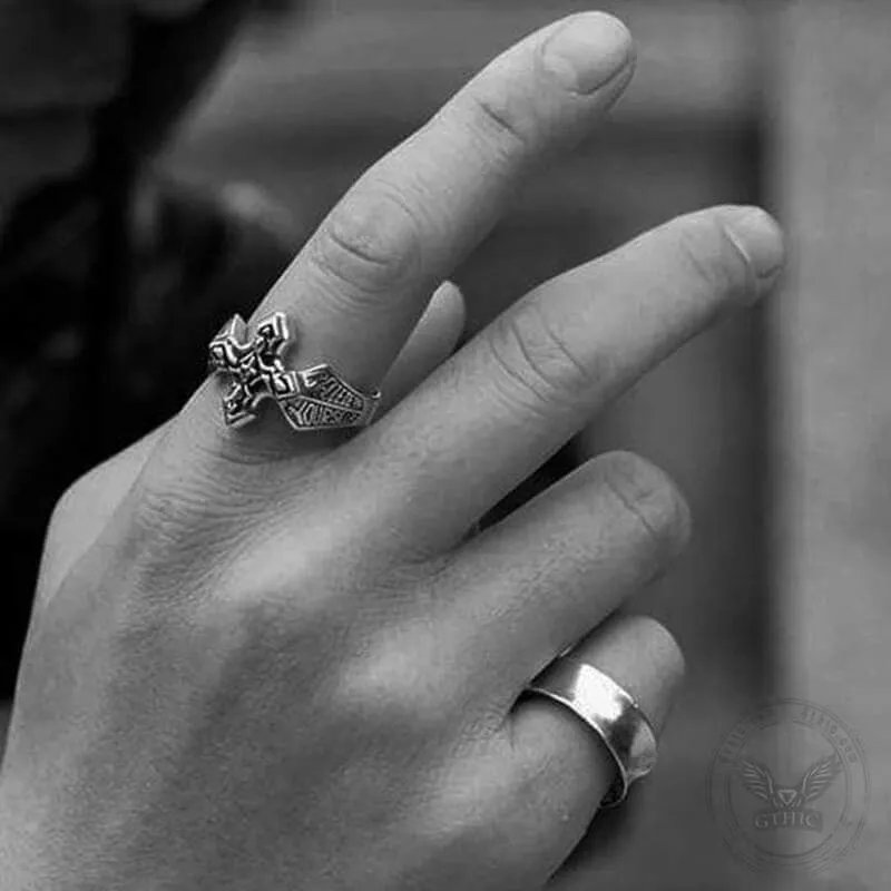 Christian Cross Sterling Silver Ring sold by GTHIC product image thumbnail 2