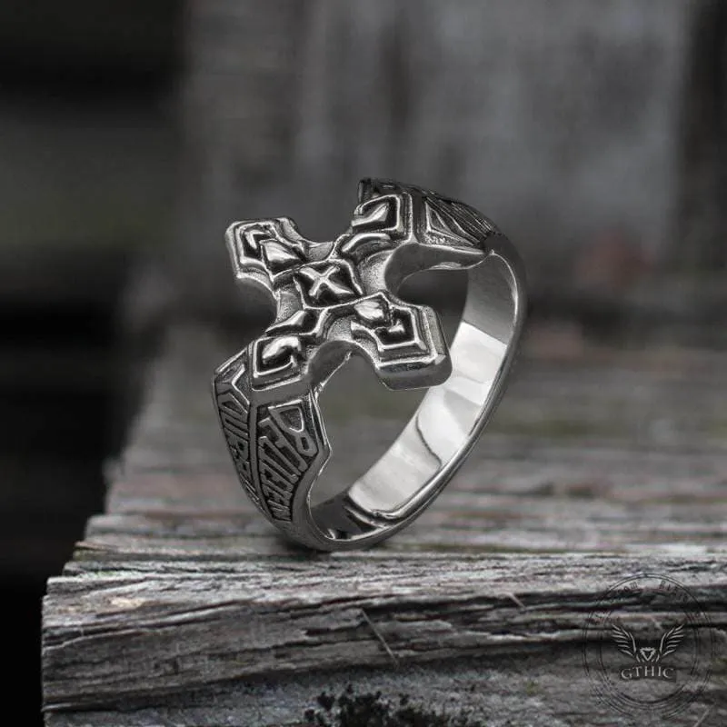 Christian Cross Sterling Silver Ring sold by GTHIC product image thumbnail 3