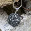 Celtic Dragon Runes Stainless Steel Viking Pendant sold by GTHIC