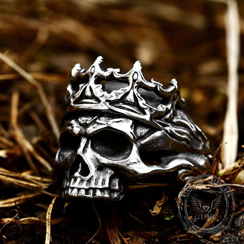 Skeleton King Crown Stainless Steel Skull Ring sold by GTHIC product image thumbnail 5