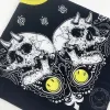 Smiley Horned Skull Cotton Square Scarf sold by GTHIC