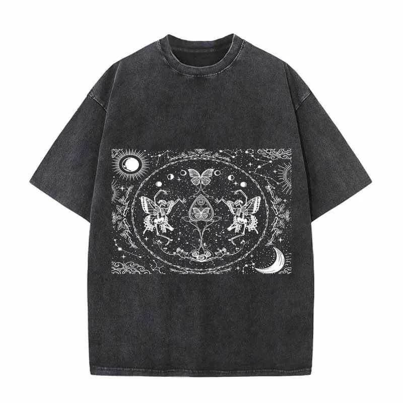 Butterfly Skull Universe Gothic T-shirt sold by GTHIC