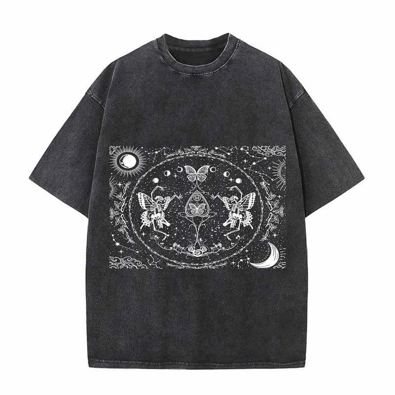 Butterfly Skull Universe Gothic T-shirt sold by GTHIC