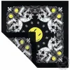 Smiley Horned Skull Cotton Square Scarf sold by GTHIC